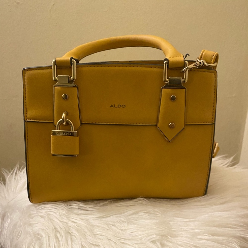 Aldo mustard yellow purse